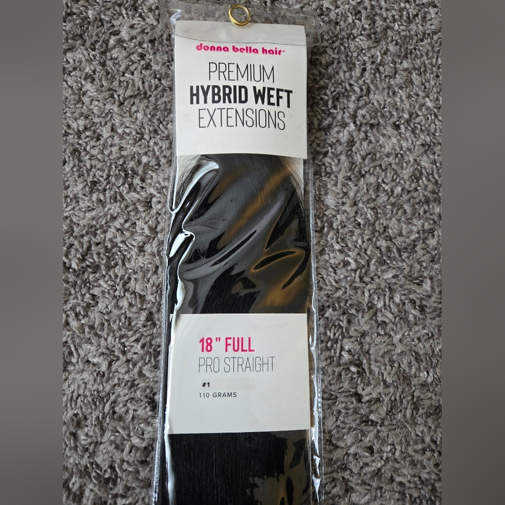 Donna Bella Hybrid Weft Extensions Jet Black